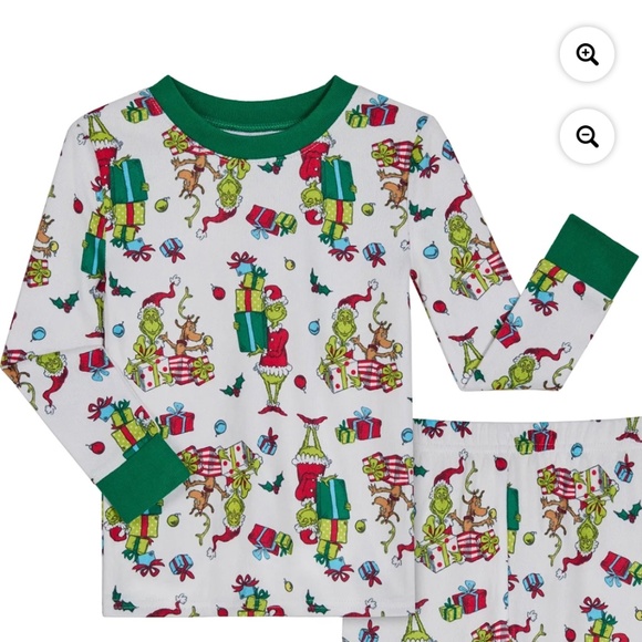 Dr. Suess The Grinch Unisex 2 PC Pajama Set Size 5T NWT - Picture 2 of 6